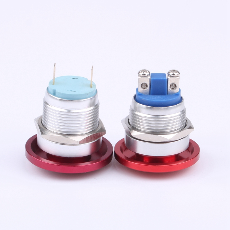 19mm Stainless Steel Electronic Momentary Switch Explosion Proof Mushroom Head Oxidation IP65 Level 250V Max Voltage 1NO 4A