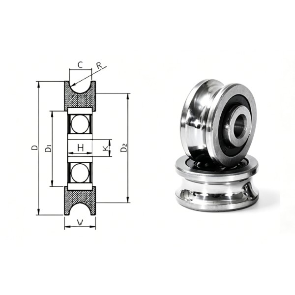 Bearing Supplier U groove bearing U685ZZ 4*11*5mm with high quality