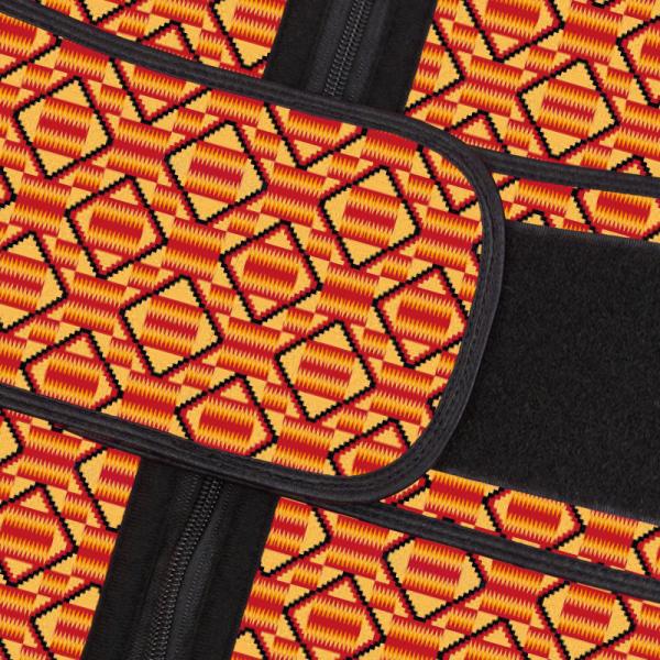 Sweat Fit Adjustable Waist Trimmer Kente Cloth Everyday Waist Cincher