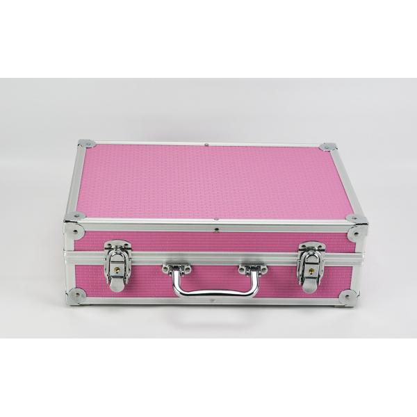 Переносная сумка изготовленного на заказ пинка алюминиевая трудная на электронный размер 360 * 240 * 100mm инструментов кабеля