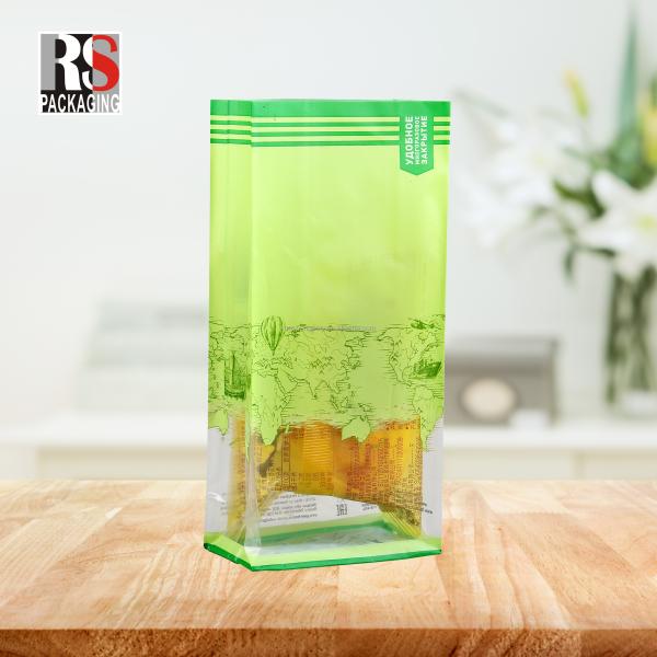 Частный маркировки партии Clear Opp Flat Bottom Bag натуральные съедобные пищевые упаковочные пакеты
