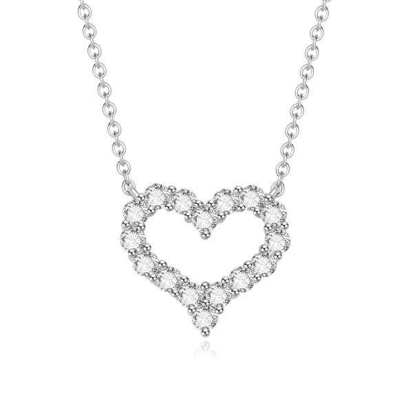 Hermoso colgante de diamantes de 18k de oro de laboratorio colgante de diamantes de laboratorio blanco hermoso colgante de joyas colgante en forma de corazón