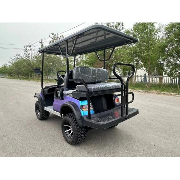2024 New 2+2 Seater Electric Golf Cart Chameleon Color Electromagnetic Brake Lithium Battery off-road tires