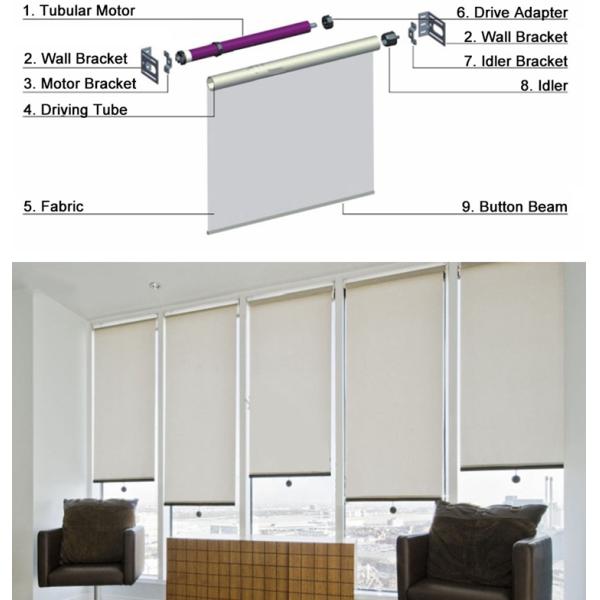 шторки CE консервооткрывателя ролика 45mm автоматические слепые электрические едут на автомобиле