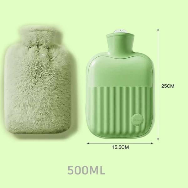 Rubber Hot Water Bottle With Soft Cover , 2L 1L Hot Water Bag For Cramps Pain Relief