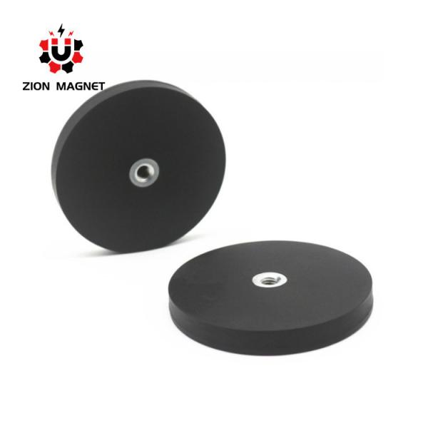 High Temperature Rubber Coated Round Neodymium Magnet with Punching Processing Service