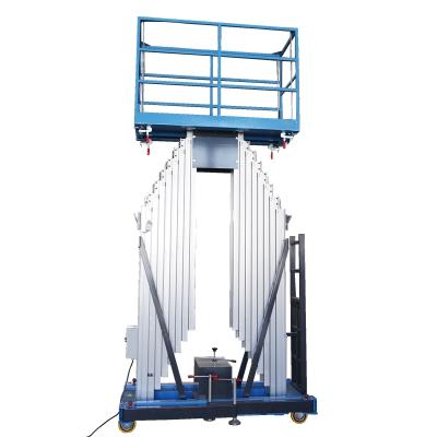 10m Battery or Manual Double Mast Vertical Lift Aluminum Lift Single Person Elevator Electric Lift Ladder