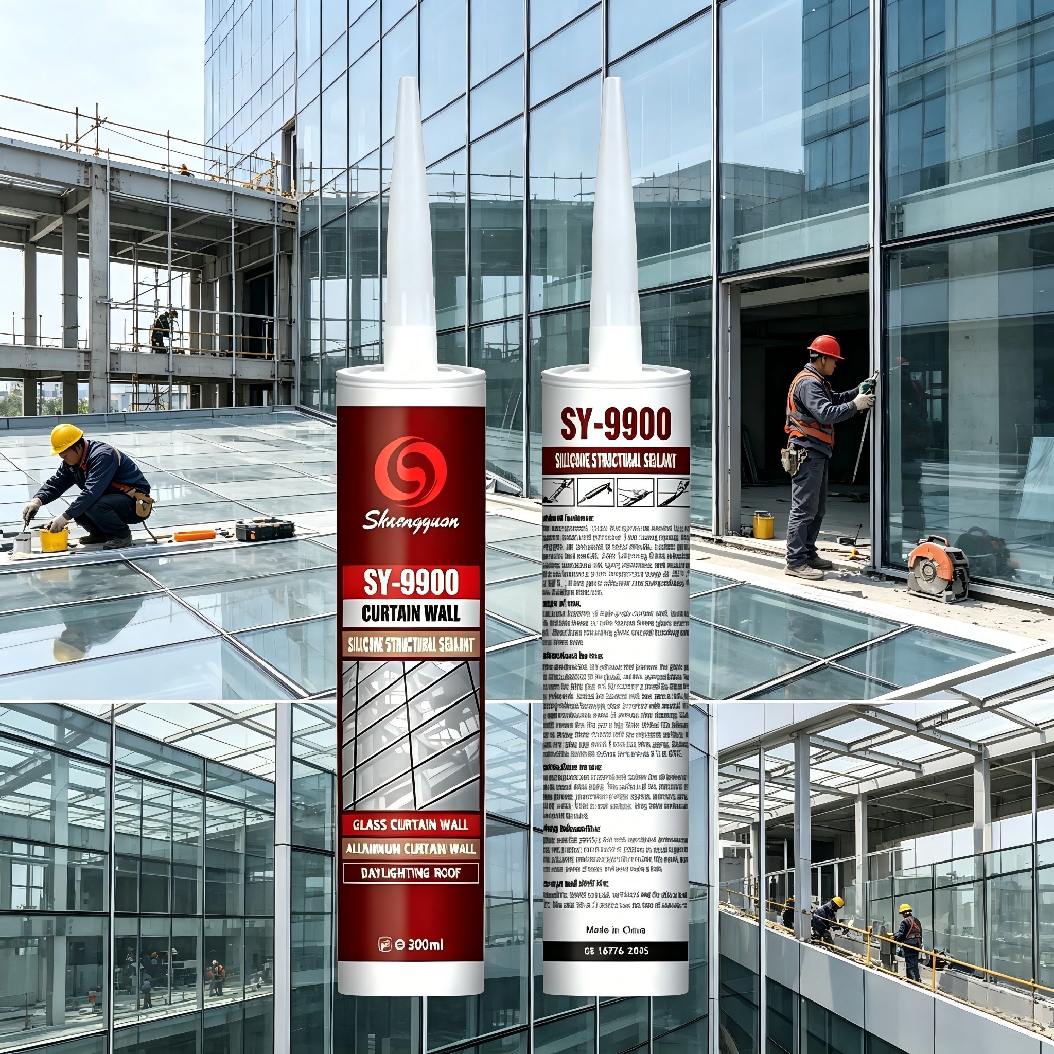 Non-Corrosive Elastomer for Stainless Steel High-Grade Doors Structural Silicone Sealant