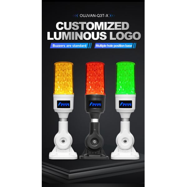 Lámpara de torre de señal de máquina CNC, indicador de 3 colores, luz de torre de alarma de advertencia