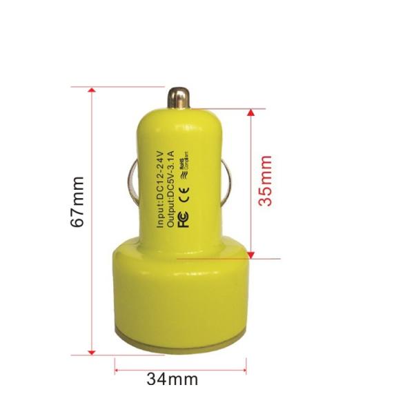 Halo newest dual USB car charger /portable mini car charger/car accessories/Iphone charger