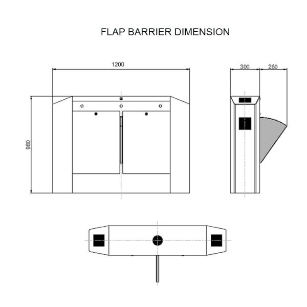 Турникет барьера щитка ворот DC24V RS485 барьера нержавеющей стали ISO 1.5mm AC100V