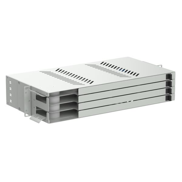 19 Inch Data Center Fiber Optic Patch Panel Sub ODF with LC APC Swing Type and 5