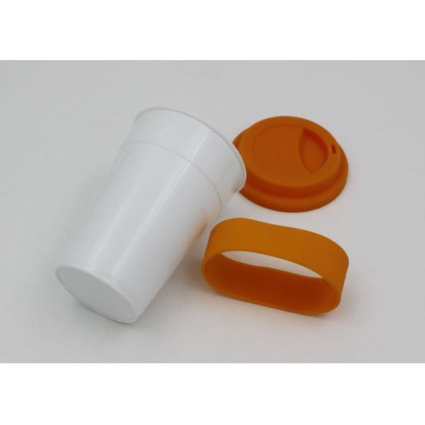 16OZ 450ml PP Plastic Coffee Cups With Handles , Disposable Travel Coffee Cups