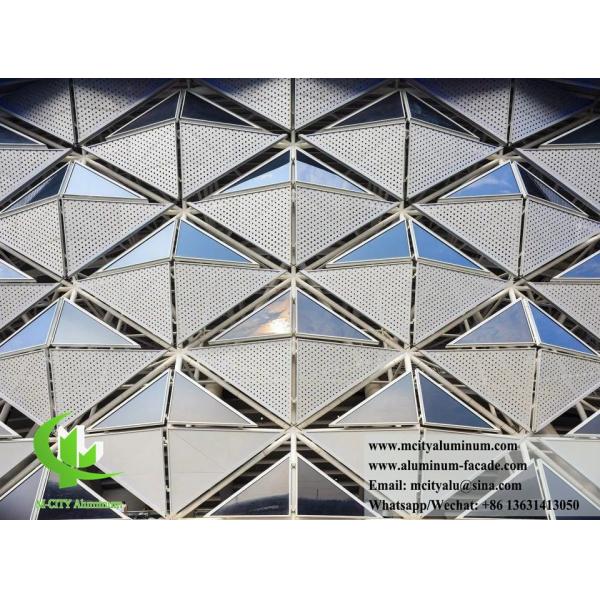 Écran métallique de plafond en aluminium 3D avec lumière LED