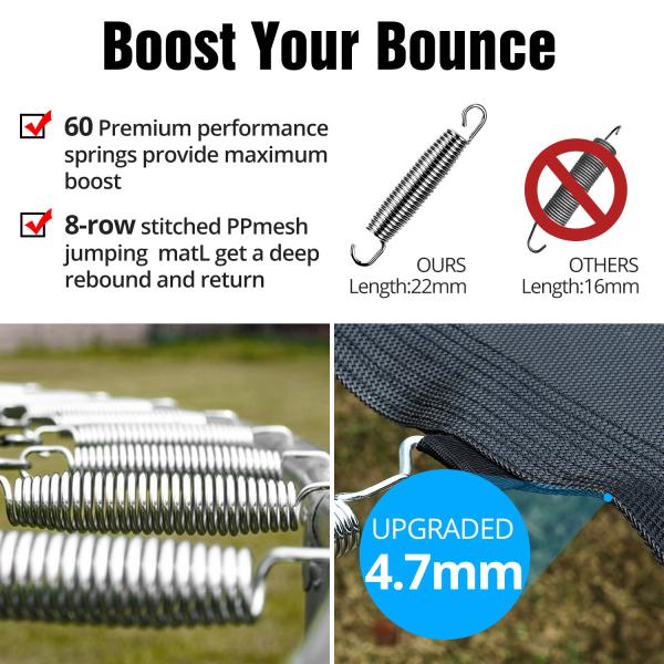 Applicable Scene AJUNION 10ft Trampoline for Kids Jumping in Park or Kindergarten