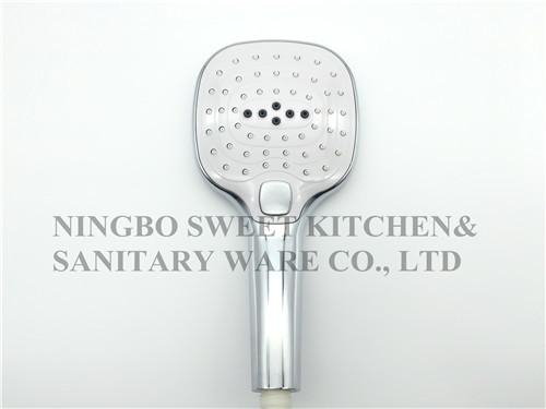 hot sale ABS material chrome plating switch-on shower head hand shower rain shower sanitary ware accessories