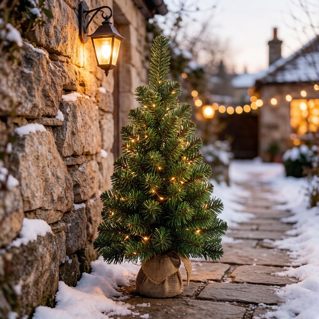 Artificial Pine Needle Christmas Tree-Modern Plastic Outdoor Park Decoration