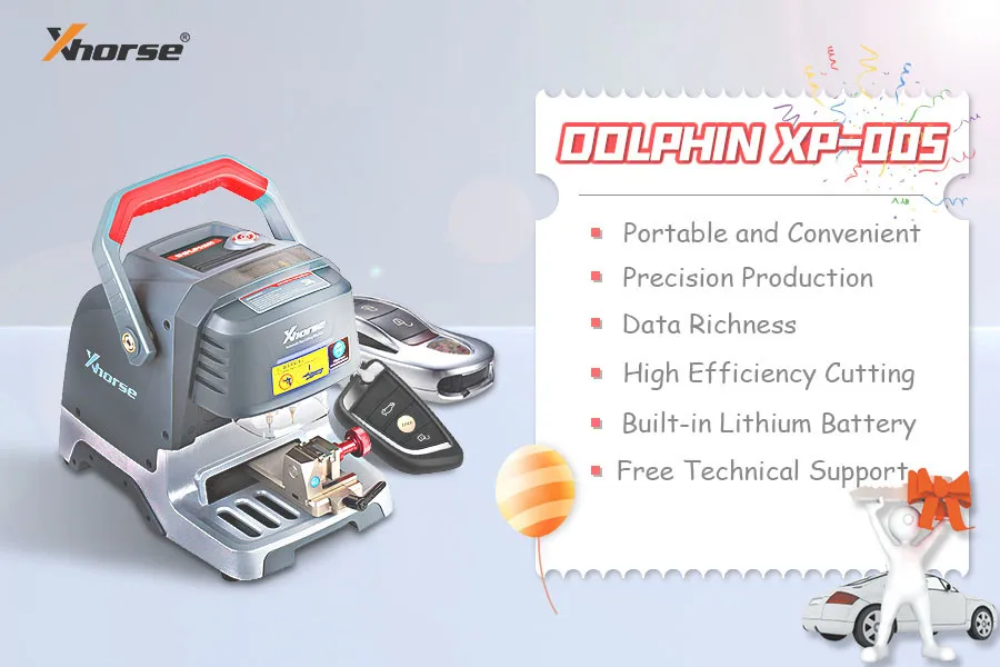 Xhorse Dolphin XP005 Ключевая резачка V1.7.0 Работает на телефонном приложении через Bluetooth совместимость