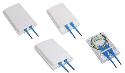 Indoor Fiber Optical 2 Port Faceplate 83.4*130*24.1mm  2pcs Sc/Lc