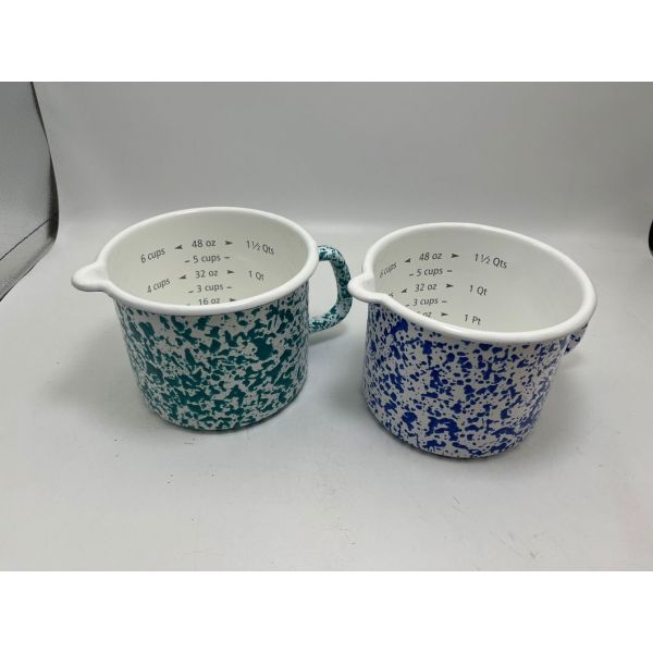 C Shape Handle Enamel Round Noodle Pot 0.5mm Thickness Diversion Port Type