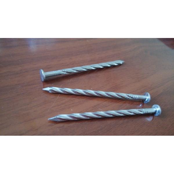 11# X 65MM Flat Head Screw Shank Nails SUS304 JIS Standard Stainless Decking Nails