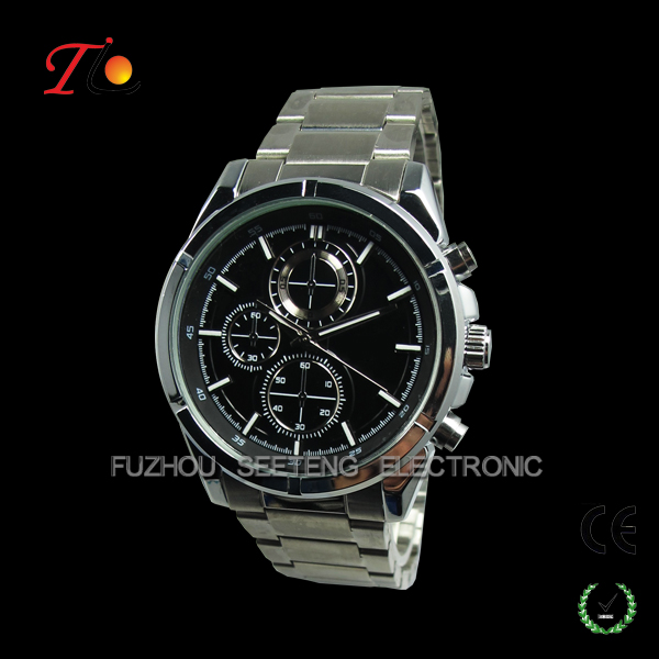 Men watches with master design and mature stainless steel strap business style