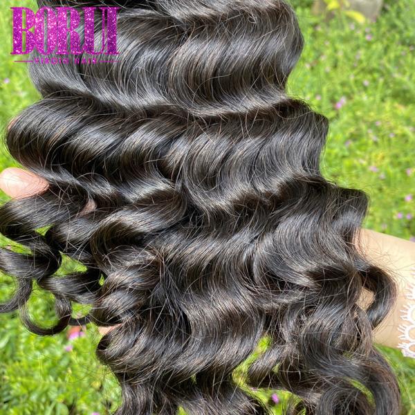 Soft Natural Wave Peruvian Hair Double Weft 8-28 Inch Smooth Strong Weft