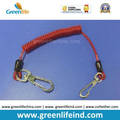 Protection Wire-Core Spiral Tool Holder Lanyard Safety Line Red String