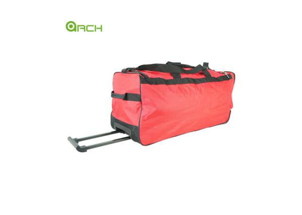Rolling Luggage Bag 600d Polyester Wheeled Duffle with One Big Front Pocket