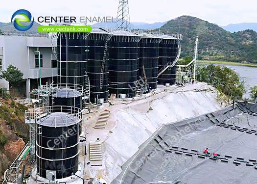 Vidro de 40000 galões fundido aos tanques de armazenamento de aço das águas residuais para a planta de tratamento de águas residuais industrial