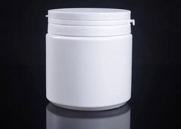 Воздухонепроницаемое современное белое круглое сухое молоко бутылки 500ML хранения раздражает пластмасовые контейнеры HDPE с разрывом с крышки