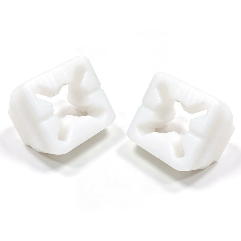 Precision Four Way Custom Machined Plastic Parts Pom Cnc Natural White