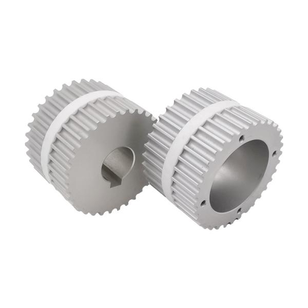 Silver Customisable Synchronous Aluminium Pulley Wheel Custom Machined Parts