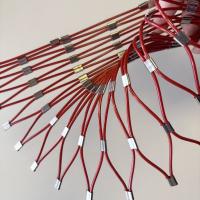 Malla de cable de acero inoxidable tipo férula recubierta de PVC 7x7
