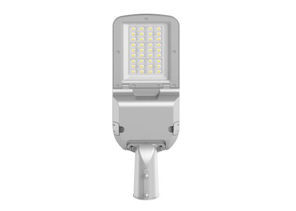 L'éclairage public est assuré par un système de luminaire à LED de 60 W.
