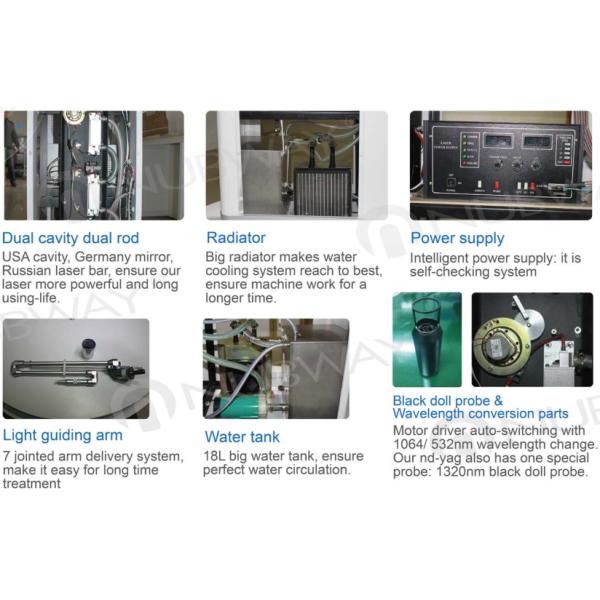 Hot Q-switched Nd-yag Laser Tattoo Machine/ 1064nm 532nm Mole Skin Tag Removal & Tattoo