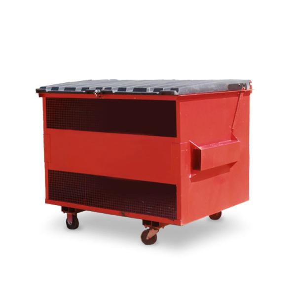 Mild Steel 3 Marrell Skip Bin Front Lift Bin With Customized Size Color Door