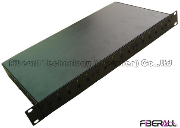 Metal Fiber Optic Distribution Panel , Sliding Out 24 Port Fiber Patch Panel