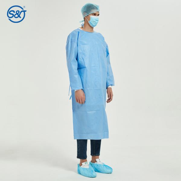 Factory price disposable medical doctor surgical gown level 4 nonwoven surgical gown for hospital
