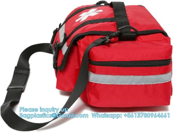 First Aid Bag Empty Trauma Medical Bag Emergency First Responder Bag Organizer EMS EMT Shoulder Carry Bag 13 X9 X7