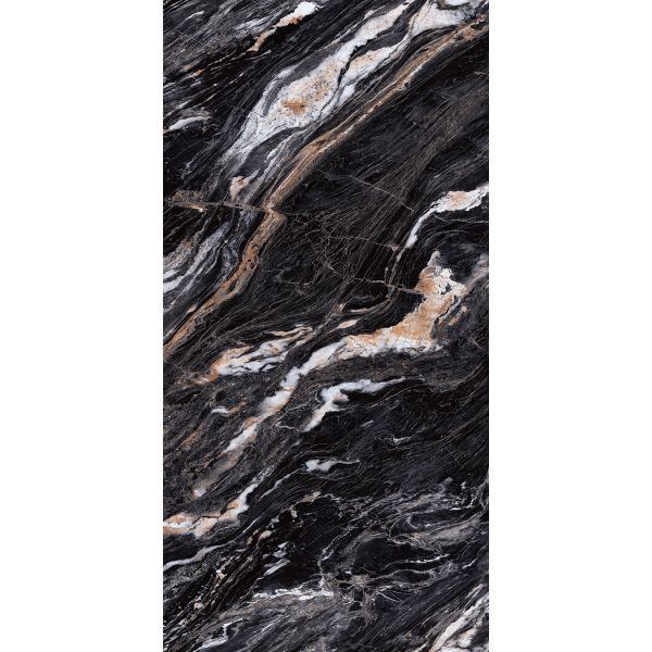 Luxury Marble Tile 120x60 Gloss Porcelain Interior With Polished Ceramic Black And White Vein Marble Tile For Floor