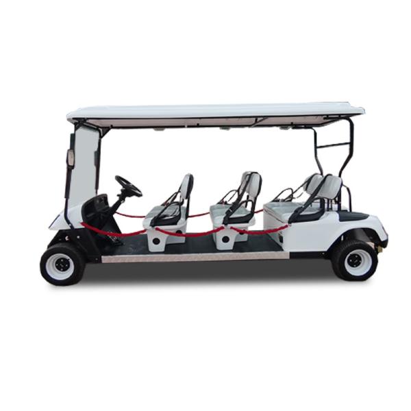 Latest design new energy electric golf cart 72V battery operated golf trolley with 6 seats