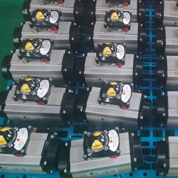 Stainless Steel Pneumatic Quarter Turn Actuators Spring Return And Double Acting