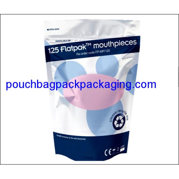 Aluminium foil stand up pouch, stand up bag zip on top, doypack with zipper