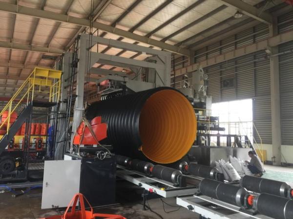 Polyethylene Steel Strip Corrugated Pipe HDPE Spiral Pipe Extrusion Line Specialized in Producing Pipes Size 200-4000mm