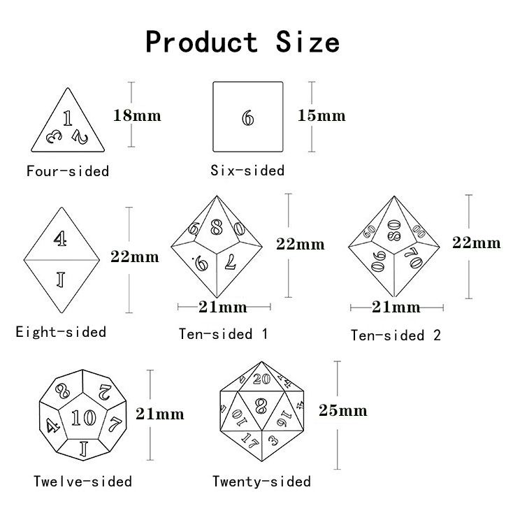 Custom Brass Hollow Dice Set with Polyhedral Design and Personalized Logo for DND Games