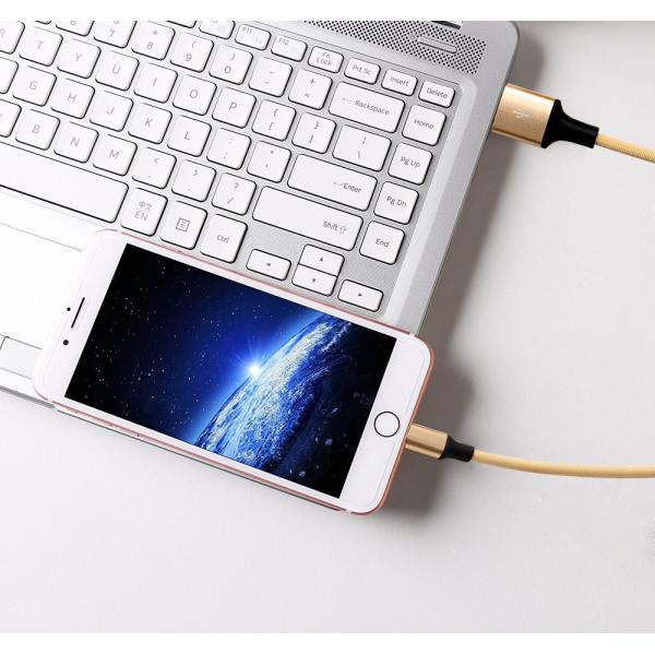 1M 2M 3M Nylon Braided Micro Usb Cable Mobile Phone Cables For Android / Apple Phone