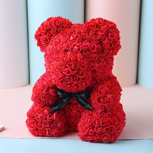 Large Rose Bear Foam / PE Handmade Artificial Flowers for Valentine Day Gift 70cm