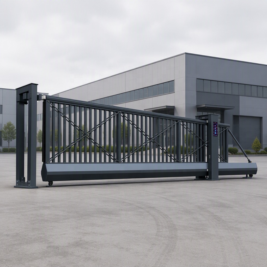Automatic Electric Cantilever Sliding Gate System Aluminum Alloy Remote Control