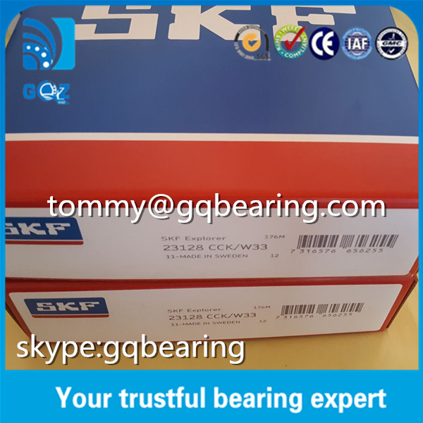 1:12 Taper Hole Steel Cage Spherical Roller Bearing SKF 23128CCK/W33